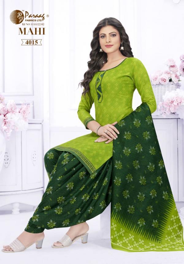 Paraag Mahi Vol-4 Cotton Designer Patiyala Dress Material